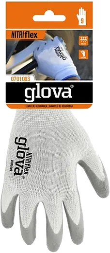 LUVA NYLON REVESTIMENTO NITRILO CINZENTO - T8