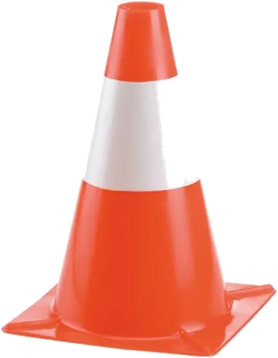 CONE POLIETILENO SINALIZ. BRANCO/LARANJA 30 CM