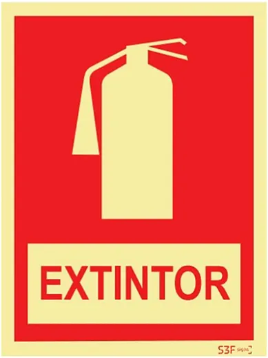SINAL COMBATE A INCENDIOS "EXTINTOR"