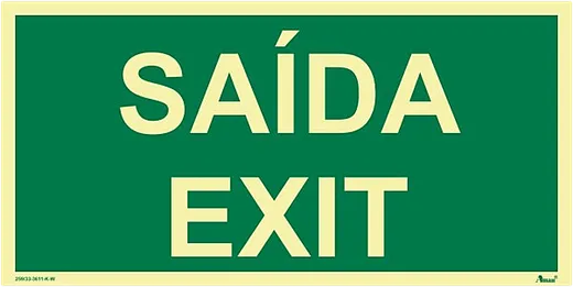 SINAL EMERGENCIA "SAIDA/EXIT"