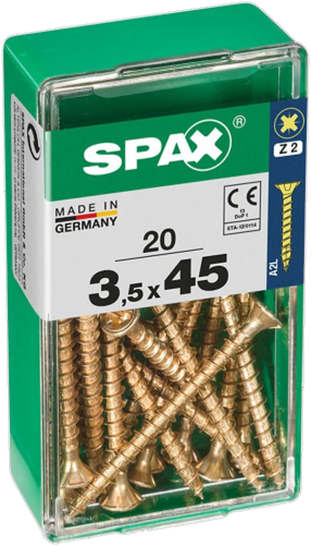Parafuso SPAX CP Bicro 3,5x45mm (20 un)