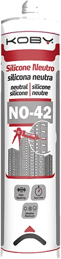 SILICONE NEUTRO NO-42 CINZA 7016 KOBY