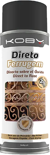 SPRAY DIRETO FERRUGEM CINZA KOBY