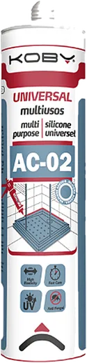 SILICONE ACETATO AC-02 TRANSPARENTE KOBY