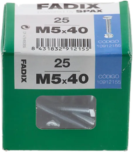 Pf. Cab. Sextavada DIN 933 c/ PorcaM 5x40 mm 25und L1